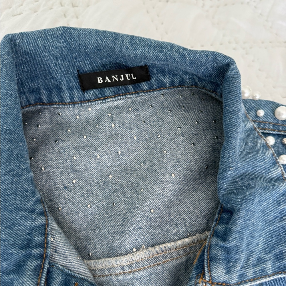 Banjul Denim Jacket with Pearl Embellishments - Picture 3 of 6